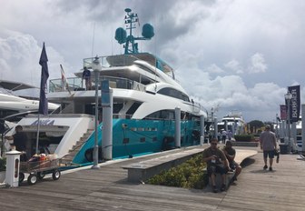 superyacht ANKA on display at the Palm Beach Boat Show 2017