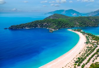 Fethiye beach and islands in Turkey