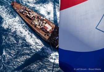 aerial view of yacht at the St Barths Bucket 2017