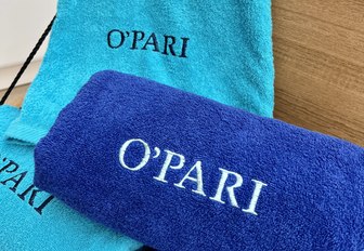 towels onboard luxury superyacht O'Pari