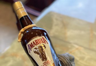 bottle amarula liquer on board amarula sun 