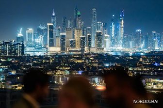 Dubai skyline at night