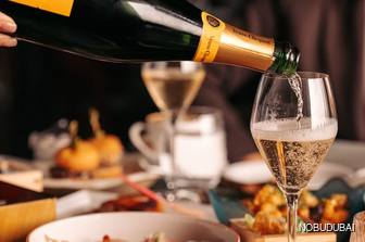 Champagne being poured 