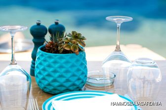 Table setting at Nammos Baja Sardinia