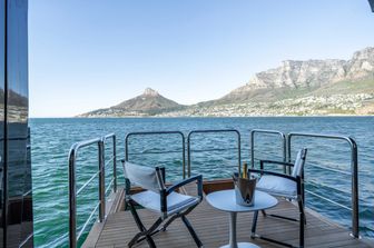 Charter yacht SALT fold-down balcony