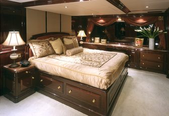 opulent master suite on board luxury yacht ‘Ionian Princess’ 