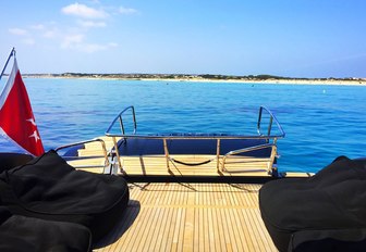 Seating on decking of charter yacht NEOPRENE