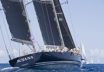charter yacht SOJANA competing in the St Barths Bucket 2018