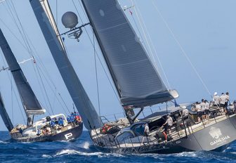 charter yacht P2 and charter yacht GANESHA go head-to-head at the Loro Piana Caribbean Superyacht Regatta 2017