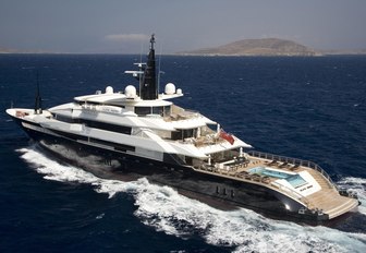 motor yacht 'Alfa Nero' underway during a charter vacation