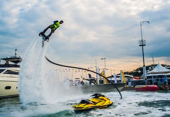 live flypack demonstration at the Thailand Yacht Show 