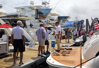 show-goers check out the yachts on show at the Palm Beach Boat Show 2018