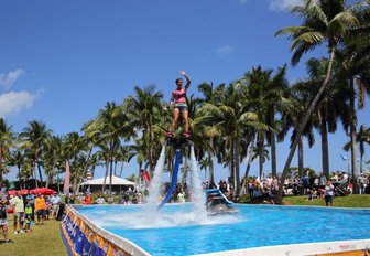 flypack demonstration at the Palm Beach Boat Show in Florida