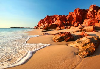 red rock beach the kimberleys australia