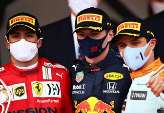 Podium winners at the Monaco Grand Prix 2021