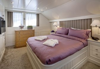 The guest accommodation available on board superyacht HARMONYA