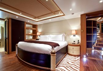 One of two Polynesian-themed VIP suites aboard superyacht HEMISPHERE