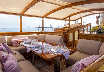 Shenandoah of Sark yacht charter lifestyle
                        