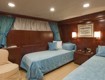 Blue Twin Stateroom