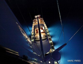 Sun deck from the mast, by night