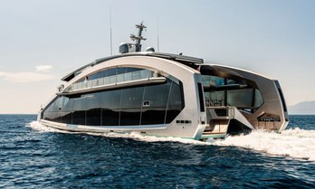 Charter yacht THIS IS IT at anchor Charter yacht THIS IS IT at anchor