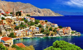 Coastline overview of Symi