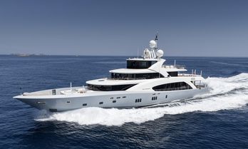 Charter yacht REBELS at sea Charter yacht REBELS at sea