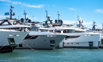 Cannes Yachting Festival 2026: Superyachts at anchor in the Bay of Cannes