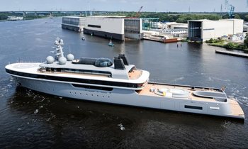 Project COSMOS Launched: Game-changing 114M Lürssen Fuel-Cell Superyacht Departs Rendsburg Shipyard
