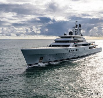 142m Lürssen Superyacht DRAGONFLY departs Lemwerder ahead of delivery