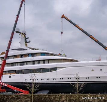 First Look: 78m Lürssen superyacht ACE 21 enters final construction phases in Lemwerder