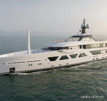 60m Amels Charter Yacht ALVA Leaves Vlissingen Ahead of Global Debut at MYBA Charter Show