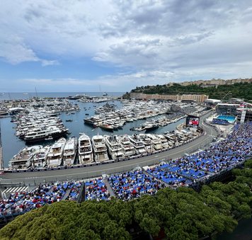 Superyacht charters gather in Port Hercule for the 2024 Monaco Grand Prix