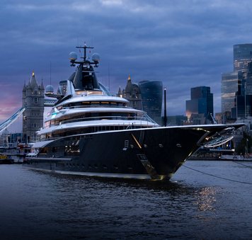 122M Superyacht Charter KISMET Returns To London