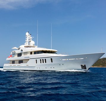 Escape on a last-minute reduced-rate Sardinia yacht charter with 52m superyacht charter ADVENTURE