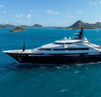 Late Summer Offer: 81m superyacht rental ALFA NERO offers discounted rates for Greece yacht charters