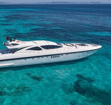 Charter the Balearics with 20% discounts onboard Overmarine yacht charter MRS GREY