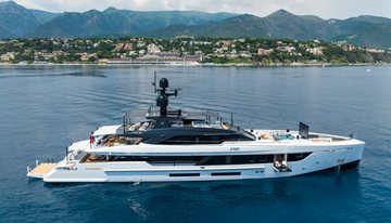 Grey charter yacht