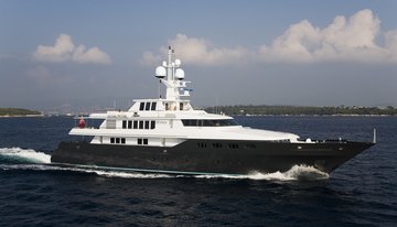 Cyan charter yacht