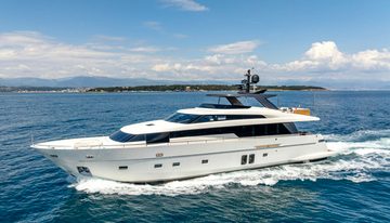 Calm charter yacht