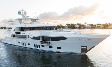 Superyacht rental SERENITY opens March 2027 Caribbean yacht charter bookings