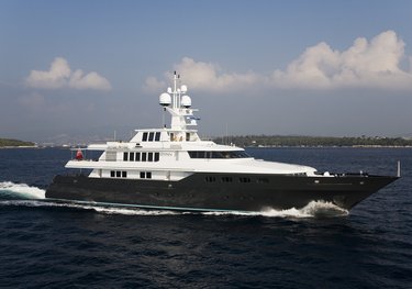 Cyan charter yacht