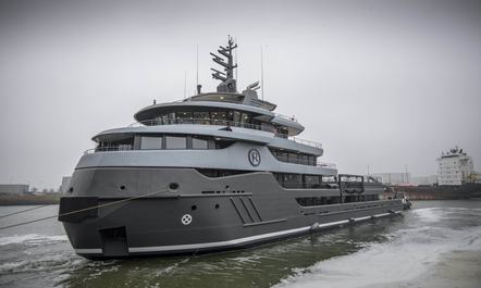 Fully-converted 68m explorer yacht RAGNAR hits the water at Icon Yachts