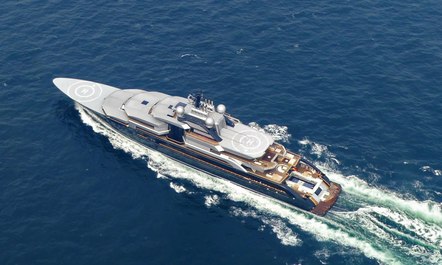 135m Lurssen superyacht CRESCENT arrives in the Mediterranean