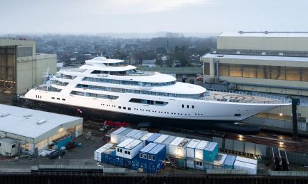 117M Lürssen Superyacht BOARDWALK Successfully Launches At Lemwerder 