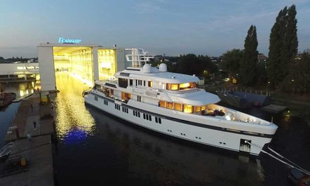 Video: First ever ice-class Feadship launches