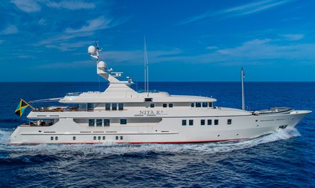 Embrace pure indulgence on a Mykonos yacht charter with motor yacht NITA K II 