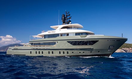 Embark on a Balearic escape with discounted rates aboard 42m Sanlorenzo charter yacht MOKA