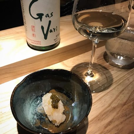 Sushi Omakase's dishes are accompanied by a curated sake selection