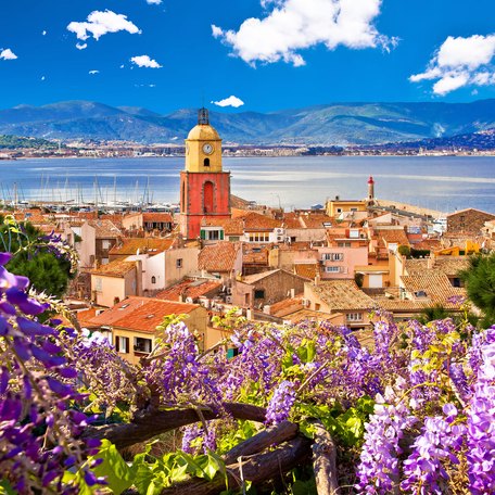 Overview of the rooftops of St Tropez